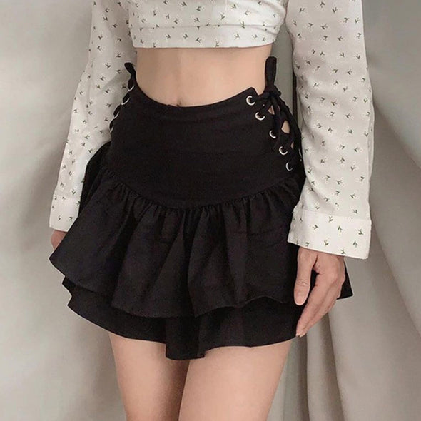 NANA Tied Rope Double Layer Skirt