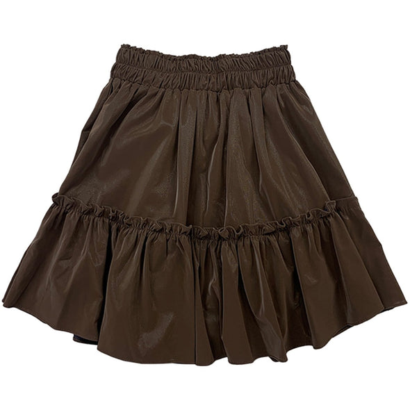 Kawaii Pure Color Velvet Skirt