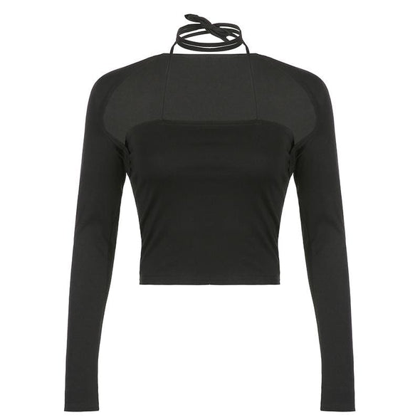 Gothic Street Style Two-piece Long Sleeve Top