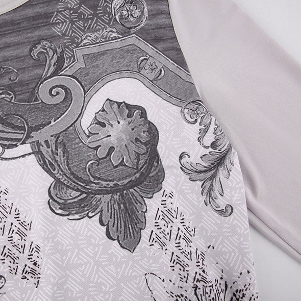 Gothic Vintage Print Long-sleeved T-shirt