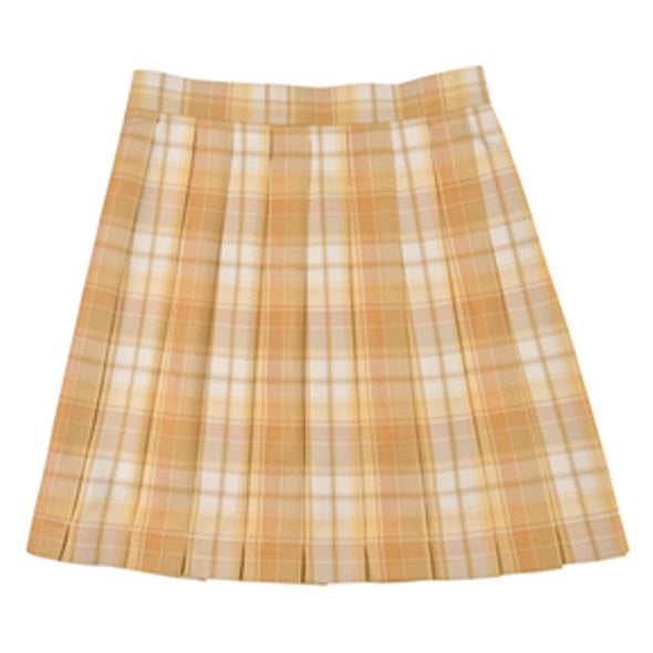 Kawaii Plaid Pleated Skirt