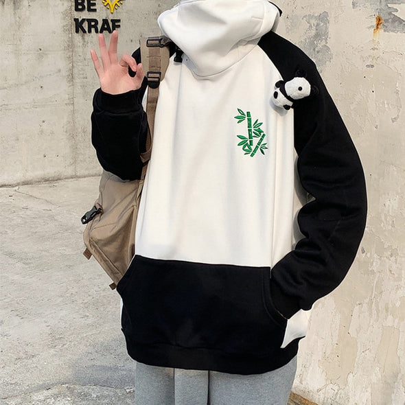 Panda Panel Hooded Sweatshirt