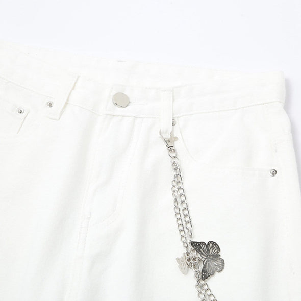 Kawaii Butterfly Metal Chain Jewelry Jeans