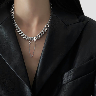 Street Metal Thick Chain Clavicle Chain