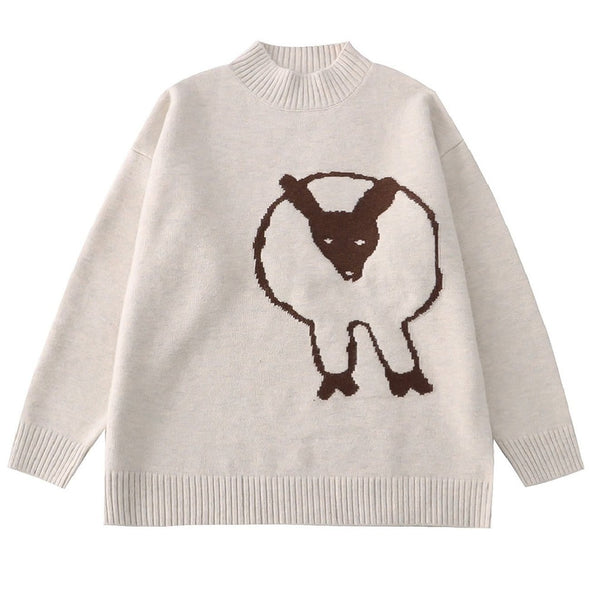 Kawaii Lamb Pattern Knitted Sweater
