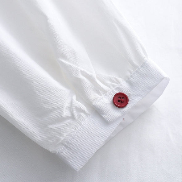 Kawaii Cat Embroidery Simple Long-sleeved Shirt