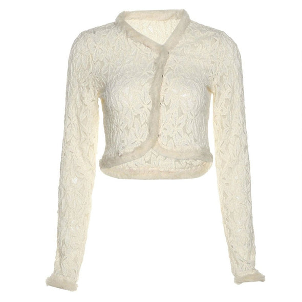 Knitted Silk Long-sleeved Top