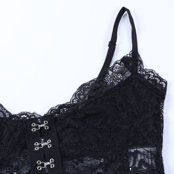 Dark Girl Lace Tube Top Personality Sling