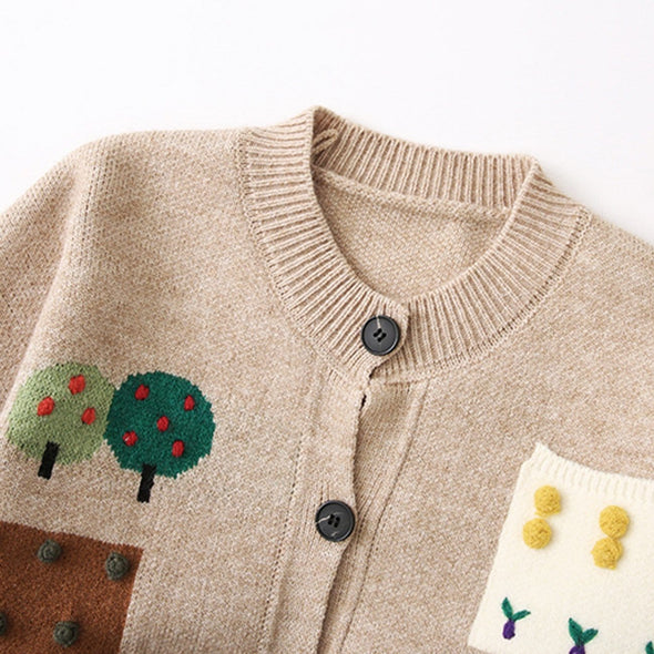 Kawaii Cute Embroidered Knit Cardigan