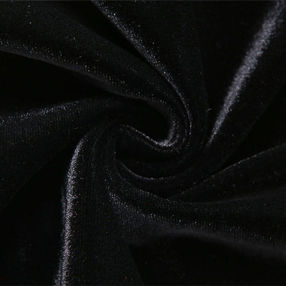 Bowknot Stitching Velvet Long-sleeved Dress