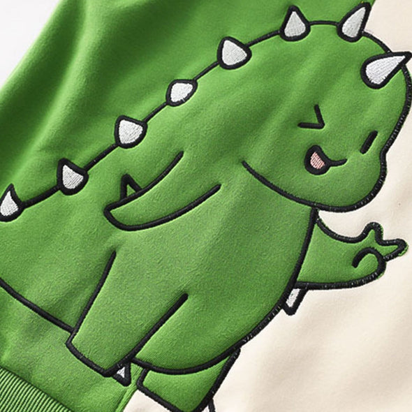 Kawaii little dinosaur love hoodie