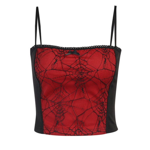 Sexy Spider Web Tube Top Lace Sling