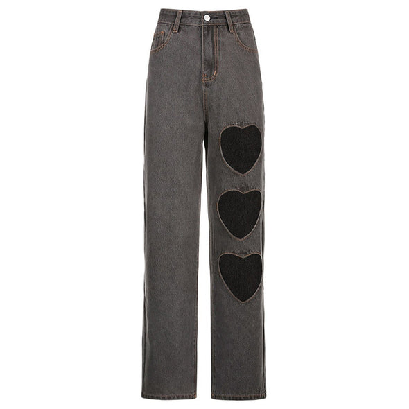 Love Hollow Out Hole Jeans
