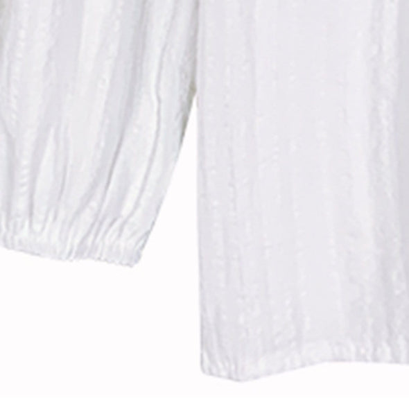 Kawaii Solid Color Lace Doll Collar Long-sleeved Shirt