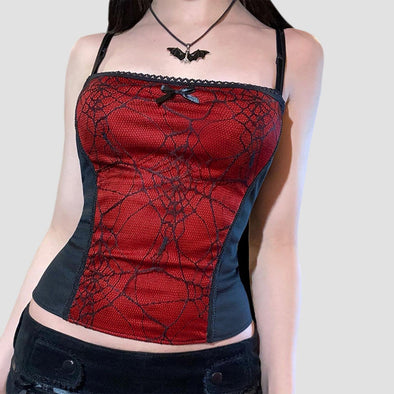 Sexy Spider Web Tube Top Lace Sling