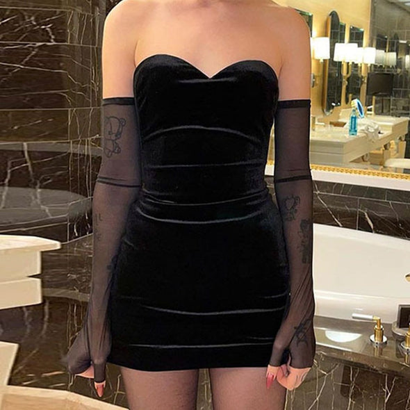 One-neck Sexy Slim-fit Buttocks Slim Dress