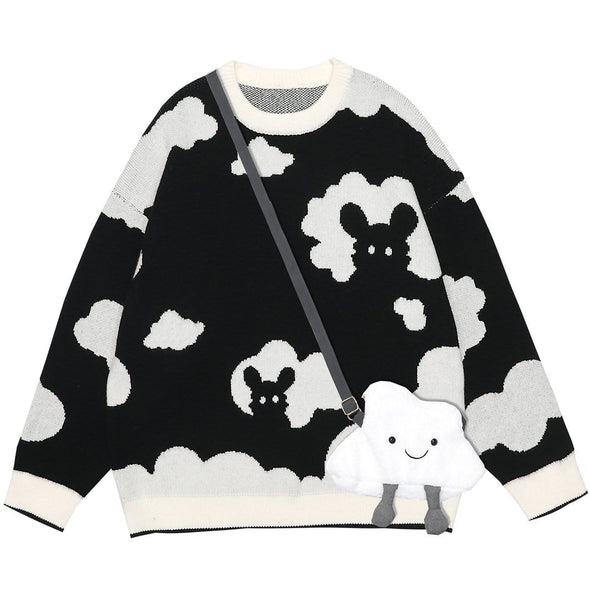 Kawaii Cloud Pattern Bag Sweater