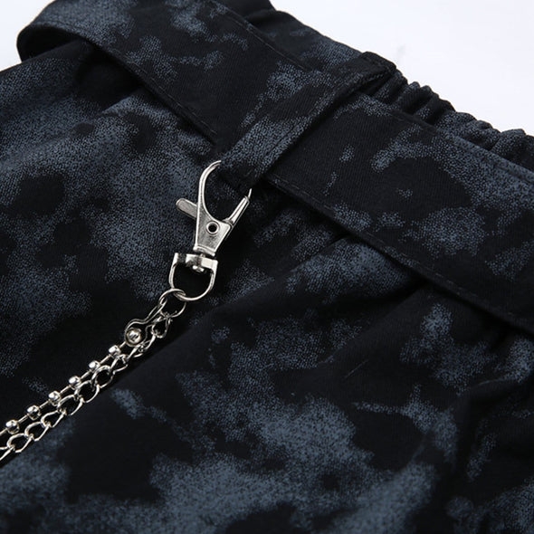 Kawaii Metal Decoration Tie-dye Maxi Skirt