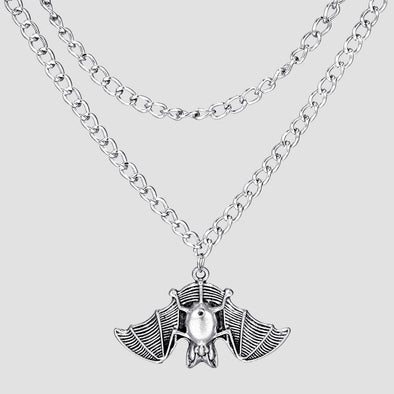 Gothic Halloween Multilayer Bat Necklace